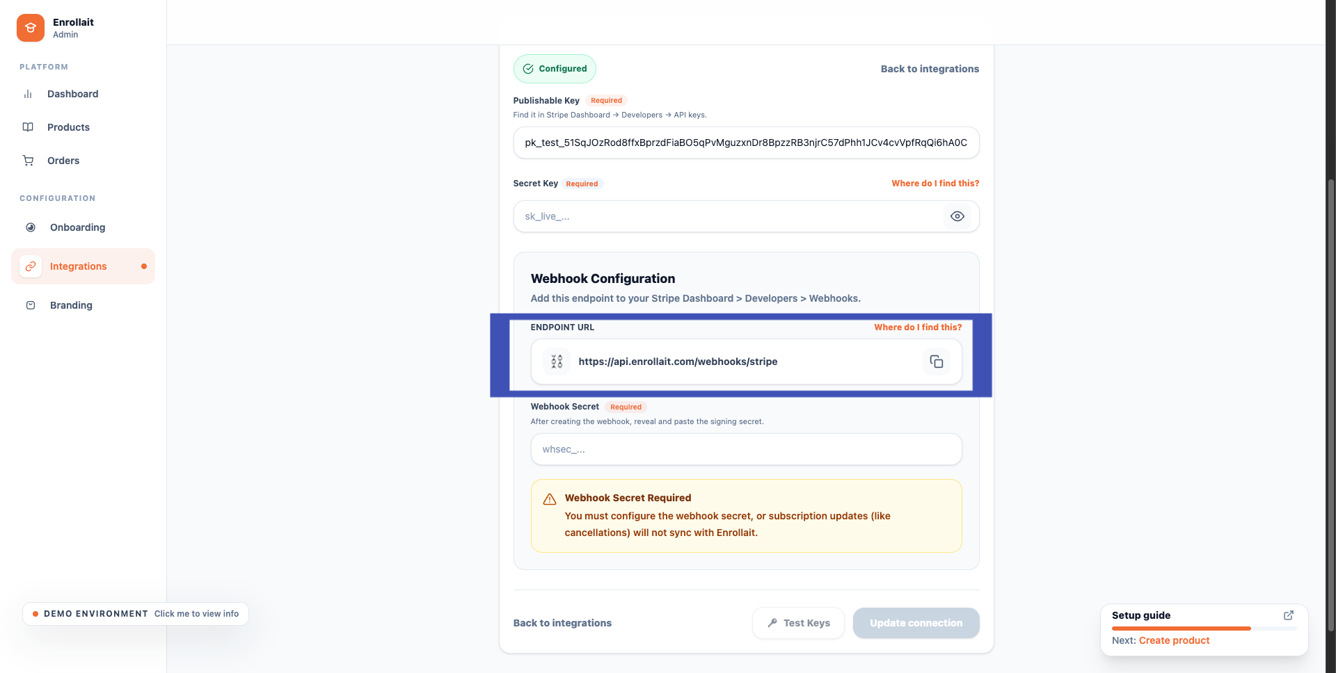 Webhook Endpoint URL