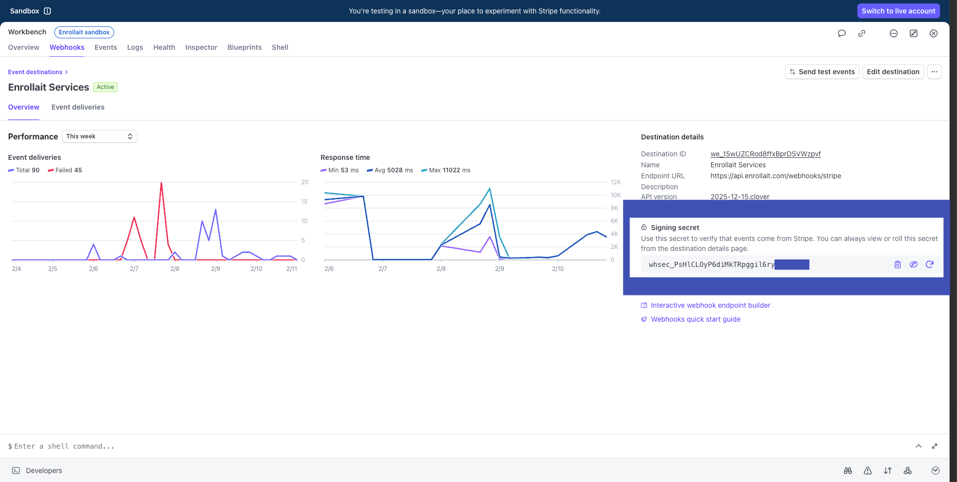 Webhook Endpoint URL